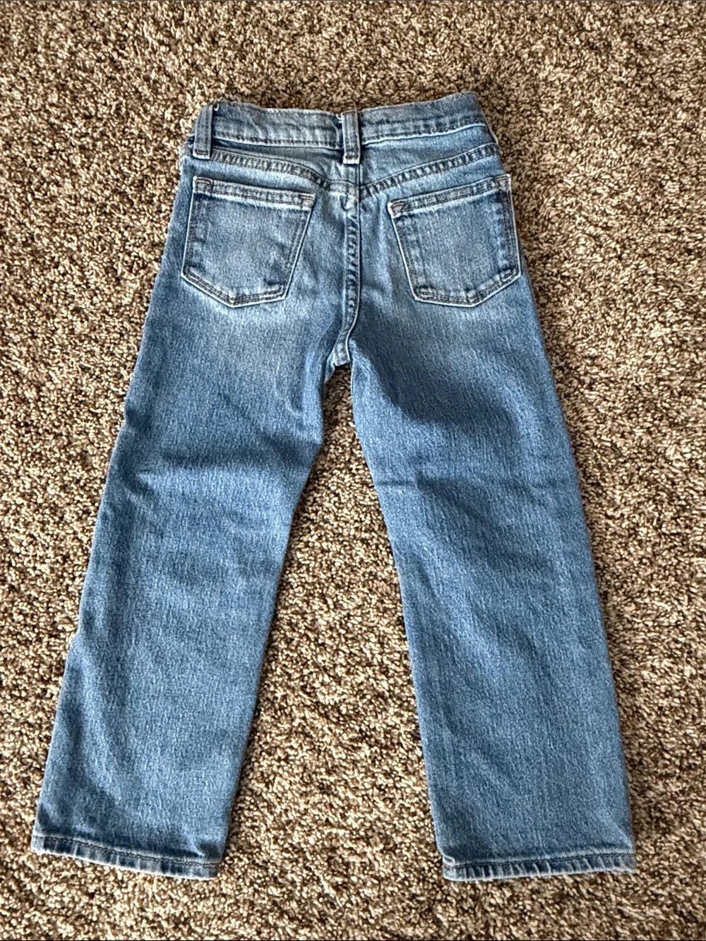 Old Navy Light Blue Kids Straight Jeans with Distressed Knees
